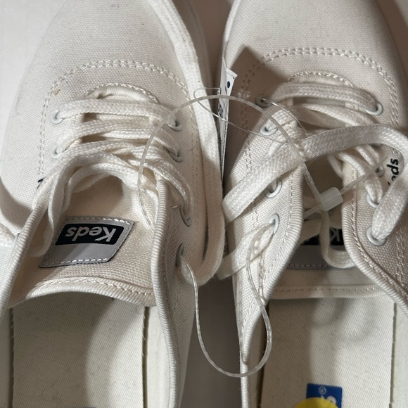 Keds Off-White Canvas Lace-Up Shoes - Picture 9 of 11